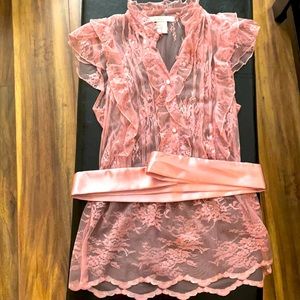 Beautiful Charlotte Russe lace shear blouse